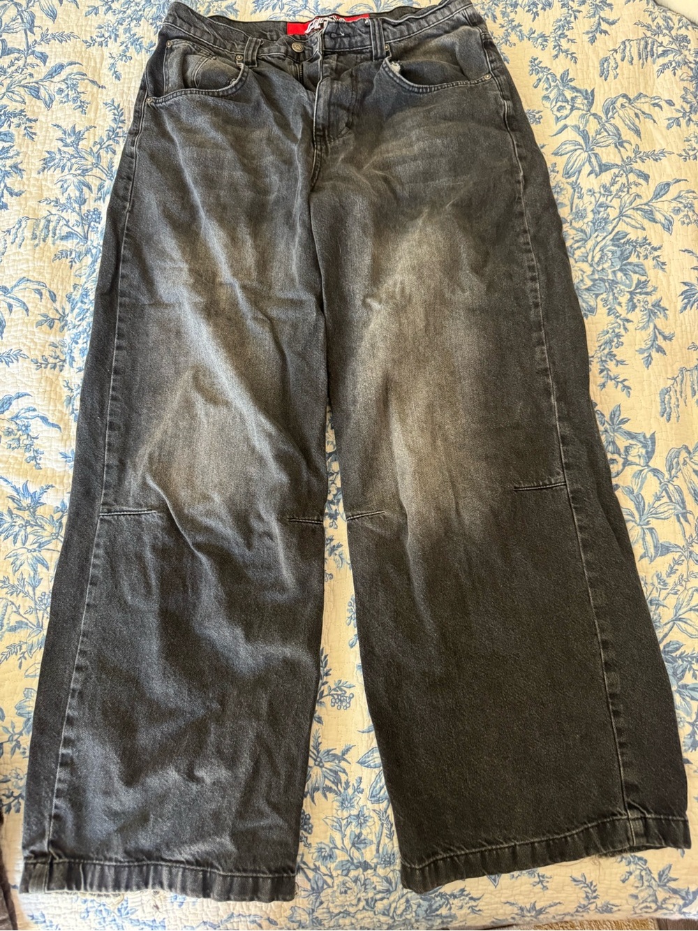 Jaded London Black Relaxed Wide Leg Jeans